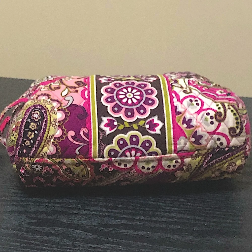 Vera Bradley Makeup Bag With Plastic Lining. 9 1/2 By 9.